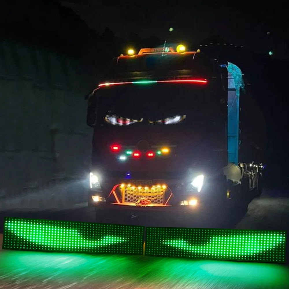 LED DIY Matrix Pixel Panel Led Display APP Control Truck Custom Text Pattern Lighting Flexible Screen Music Mode Devil Eye Light