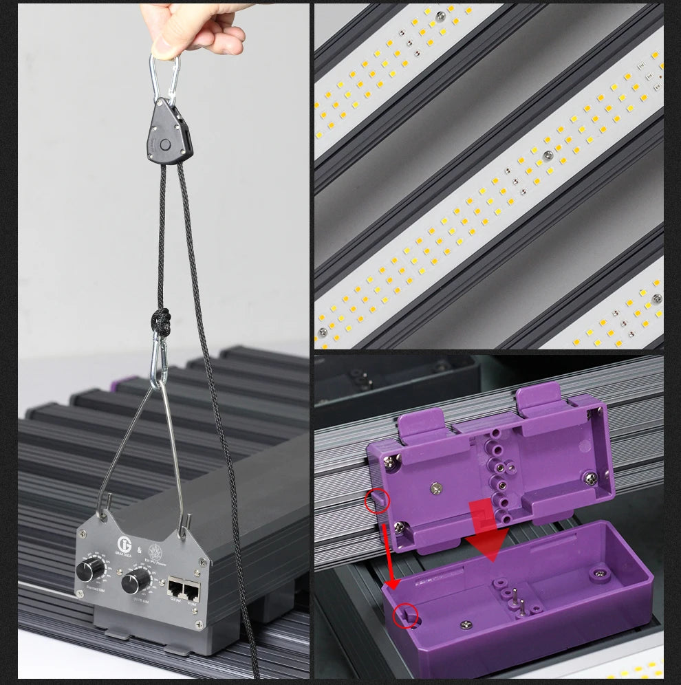 Full Spectrum 1060W AC100-277V IP65 Waterproof Dimmable & LED Chip SMD281B Easy Installation LED Grow Light