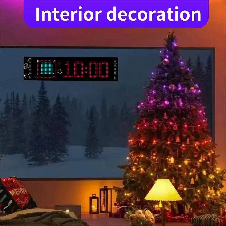LED Matrix Panel AI Voice Function Devil's Eye Flexible Screen App Control DIY Programmable Lighting for Car Decor Accessories