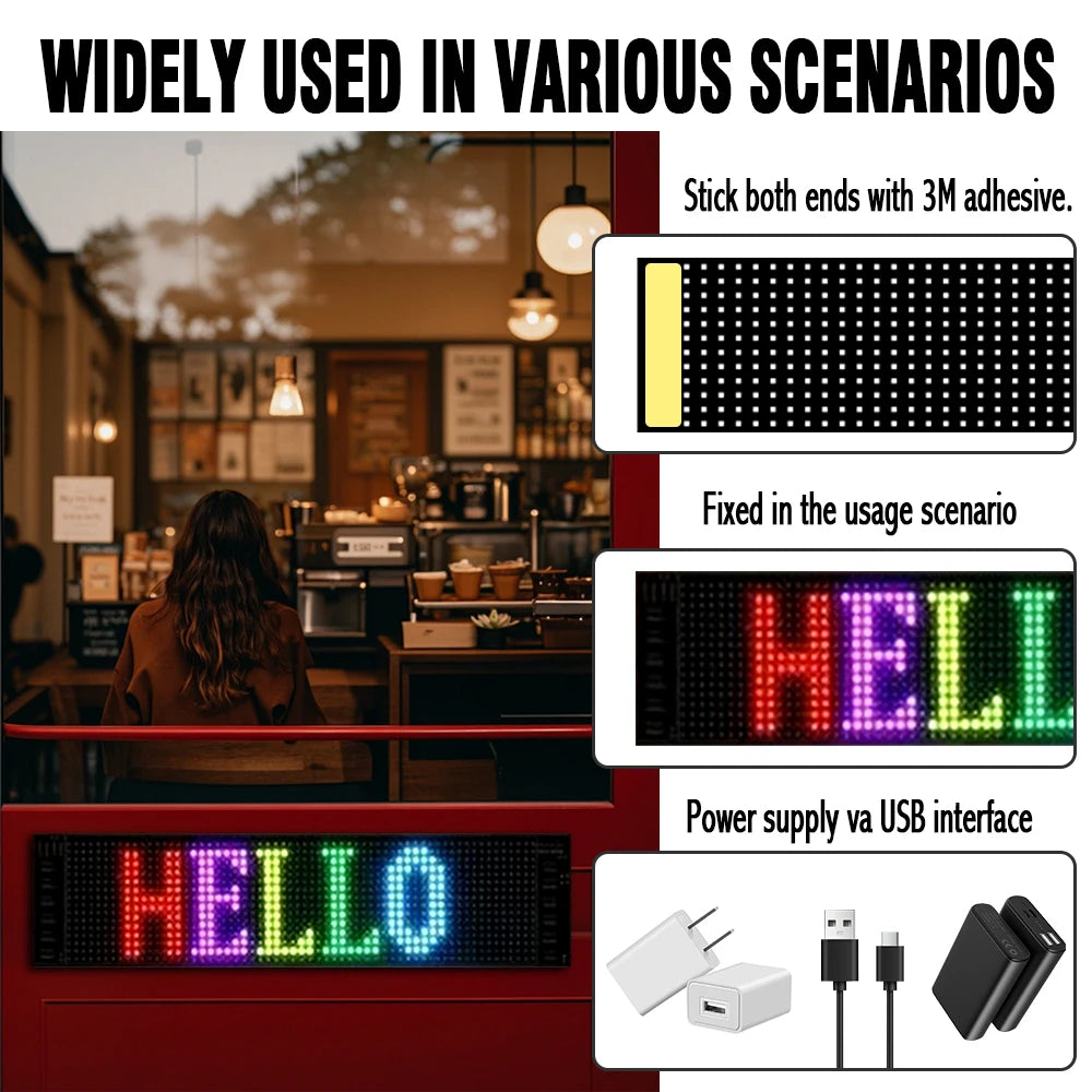 LED Matrix Panel AI Voice Function Devil's Eye Flexible Screen App Control DIY Programmable Lighting for Car Decor Accessories