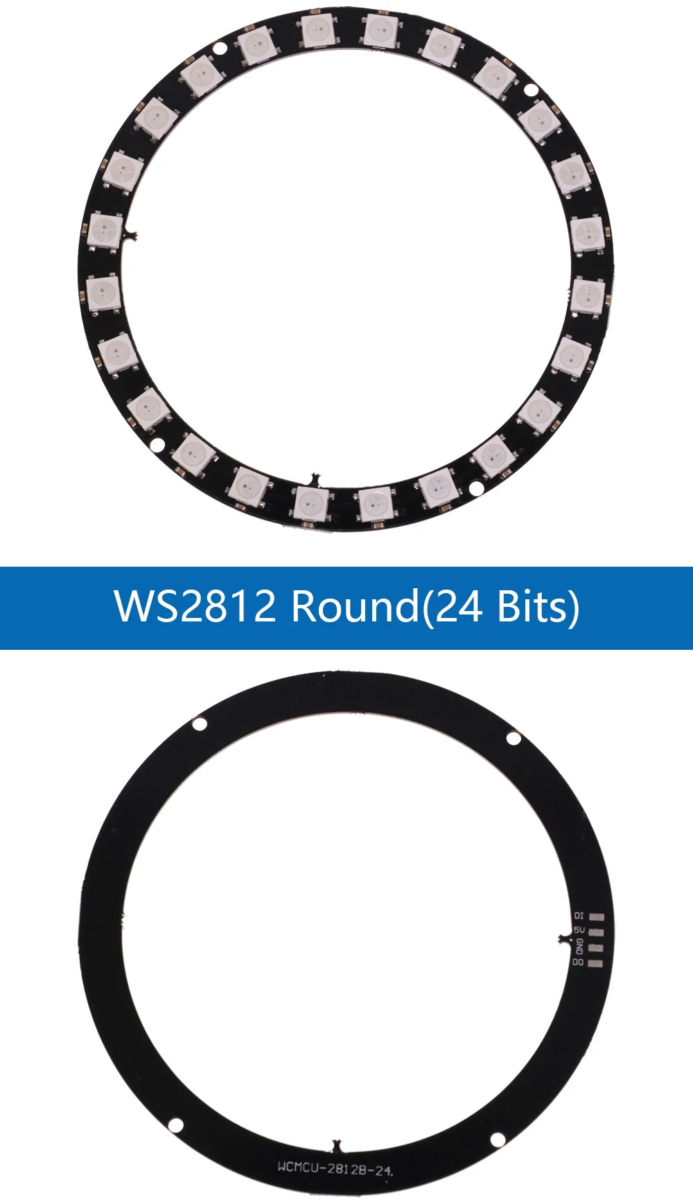 5050 RGB LED Ring 5V 1 3 4 7 8 9 12 16 24Bit 32Bit 64 Bits WS2812 Lamp Light + Integrated Drivers For Arduino Diy  Drivers kit