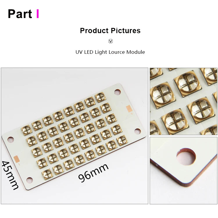 High Power SMT UV LED Curing Light UV LED Array/UV LED Module For Printing Inks Curing Lamp