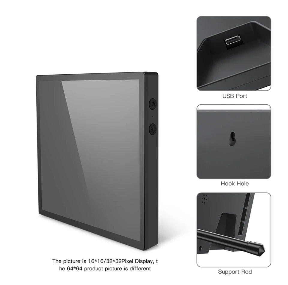 LED RGB Matrix Panel Smart Picture Frame Advertising Light Sign Digital Display Matrix Pixel Screen Bluetooth APP Animation Fun