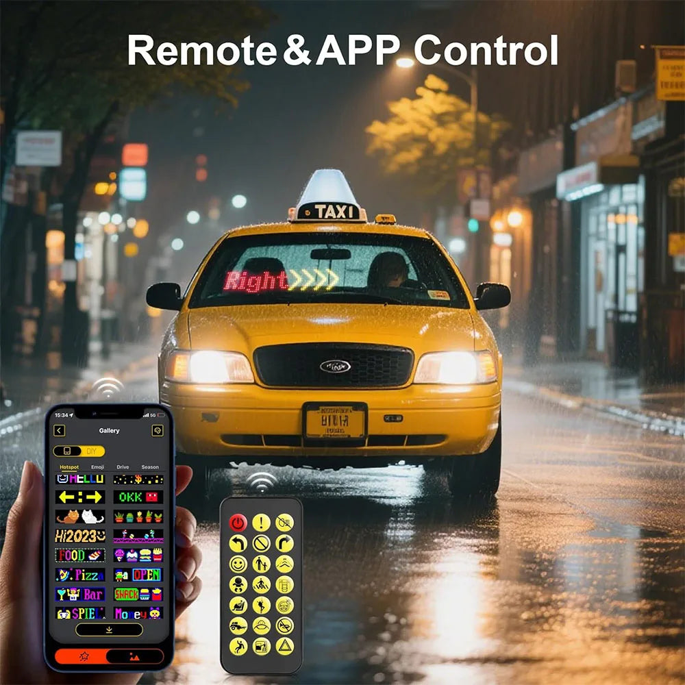 LED DIY Matrix Pixel Panel Led Display Truck Eye Car Sign Animation Bluetooth App Control Programmable Flexible Screen