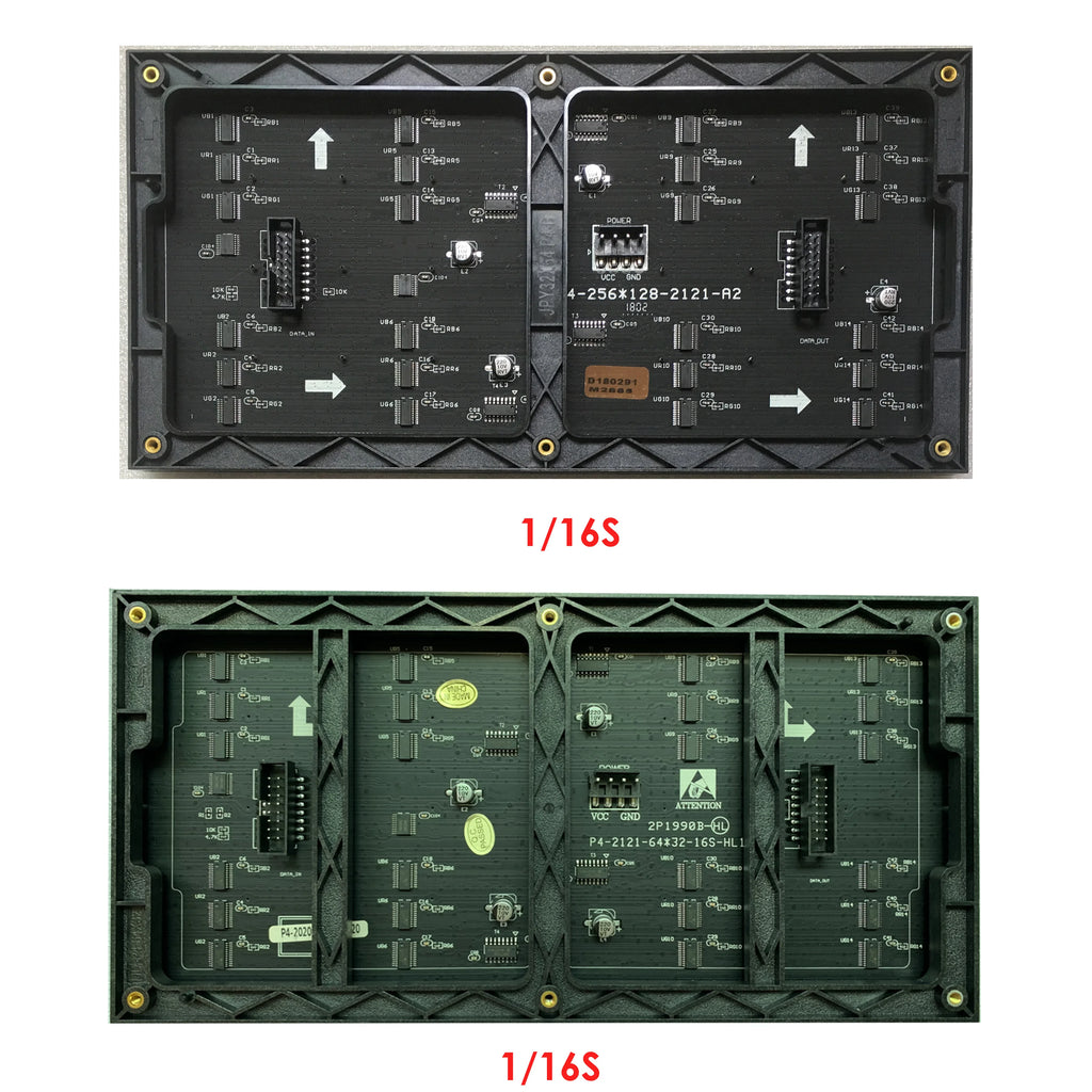 LED Matrix HUB75 1/16S 1/32S SMD2121 SMD2020 Indoor P4 256x128mm 64x32 32x64 led module