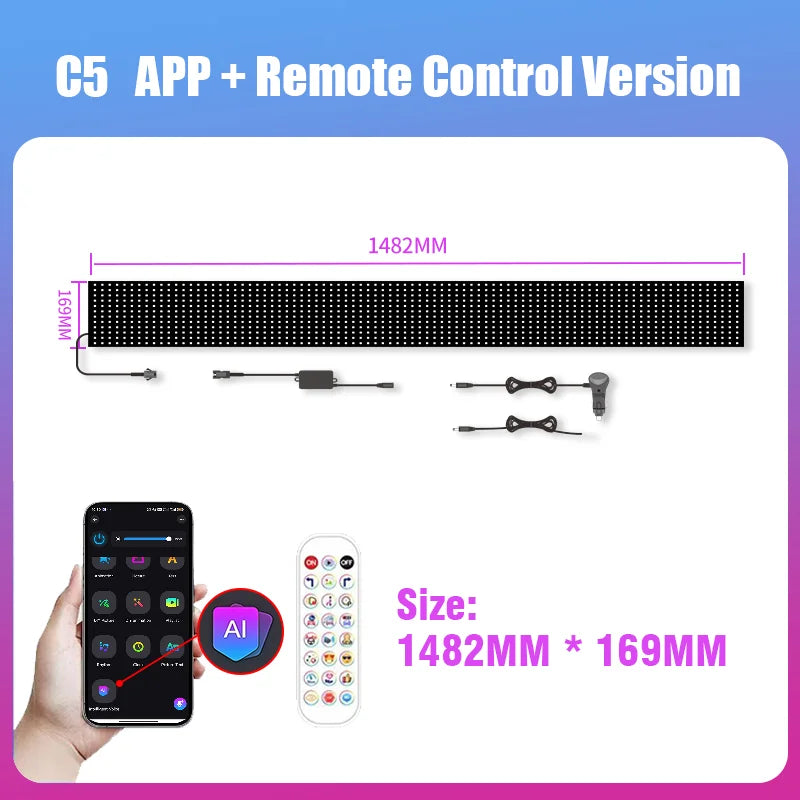 LED Matrix Pixel Panel Light Bluetooth App 12V 24V Control Scrolling Advertising LED Car Sign Animation Programmable For Car Sho