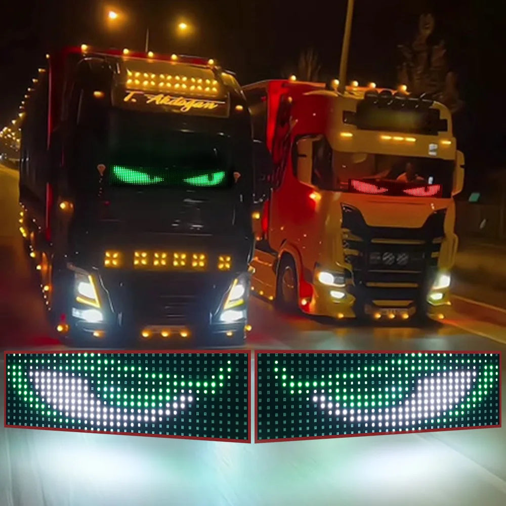 LED DIY Matrix Pixel Panel Led Display APP Control Truck Custom Text Pattern Lighting Flexible Screen Music Mode Devil Eye Light