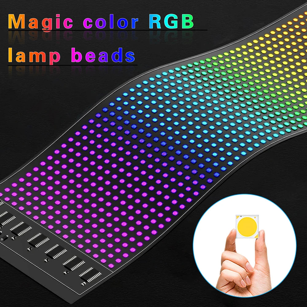 NEW Car Led Matrix Pixel Panel Multilingual USB 5V P65 Waterproof App Programmable Flexible Screen Display for Truck Devil's Eye