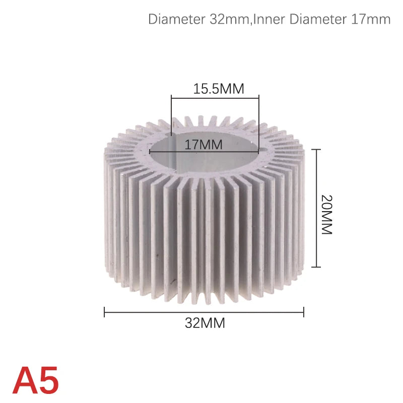 20mm 27.5mm 32mm 40mm 1W 3W Radiator High-power Aluminum Led Radiator Led Light Heatsink