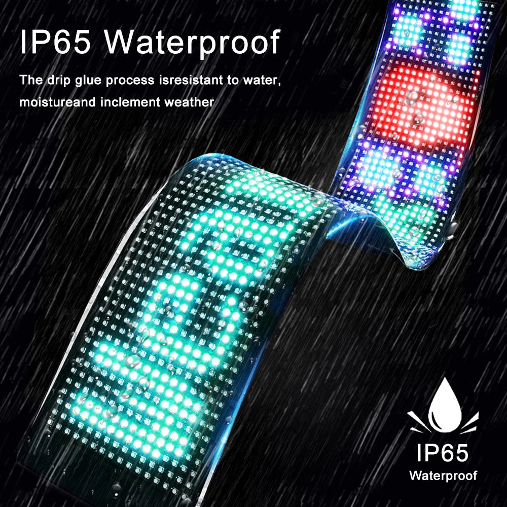 NEW Car Led Matrix Pixel Panel Multilingual USB 5V P65 Waterproof App Programmable Flexible Screen Display for Truck Devil's Eye