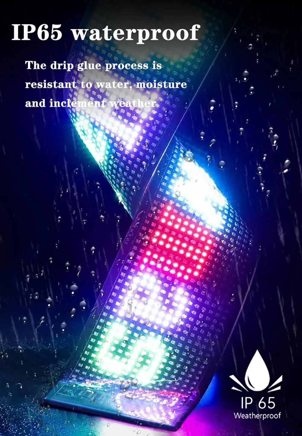 LED Matrix Pixel Panel Light Flexible Programmable Demon Eyes LED Car Sign Bluetooth App Control Scrolling Advertising LED Signs