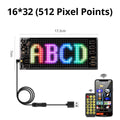 LED Matrix Pixel Panel Advertising Light Flexible RGB Pattern Scrolling Display Car Shop Reminder Light Festival Surprise Tool