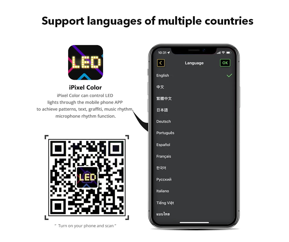 LED Matrix Pixel Screen Panel USB 5V Addressable Scrolling Sign LED Display Bluetooth DIY RGB Pattern Graffiti Text for Car Shop