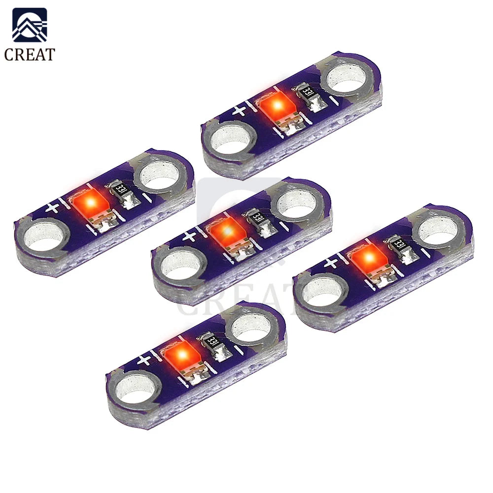 5-20pcs lot LilyPad Led Yellow/Green/White/Blue/Red LED Light Module For Arduino DIY KIT 3V-5V SMD DIY Kits