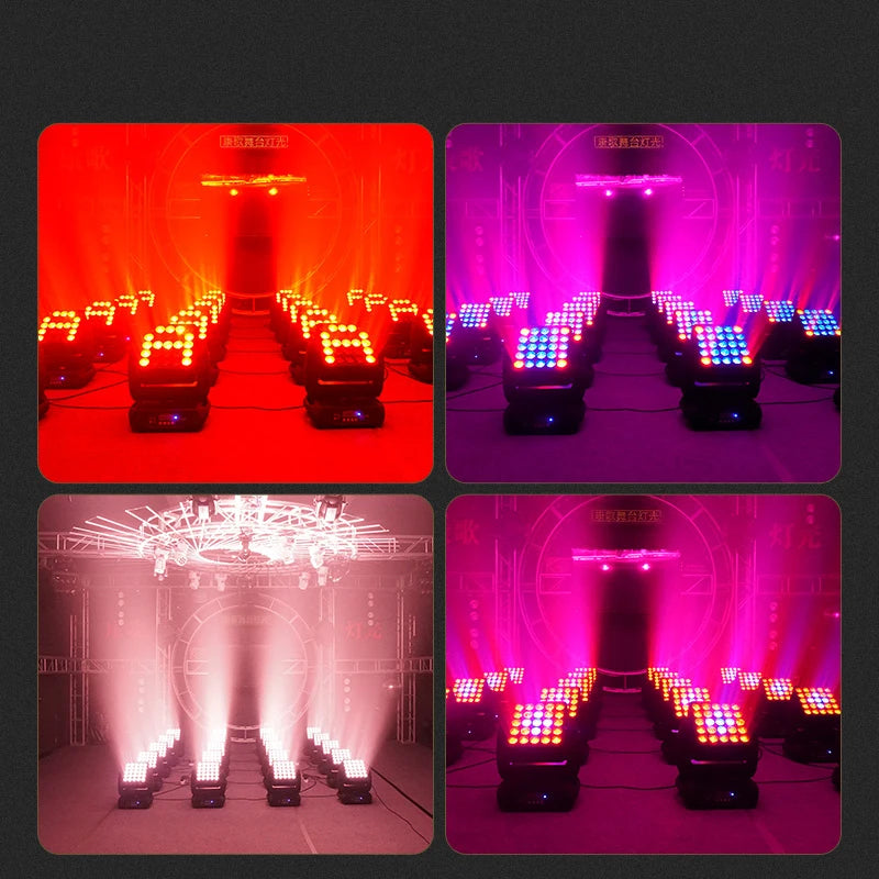 RGBW 4in1 Led Matrix Beam Moving Head Light 12w*25pcs RBG Moving Head Led Moving Head Wash Beam For Stage DJ Party Lights