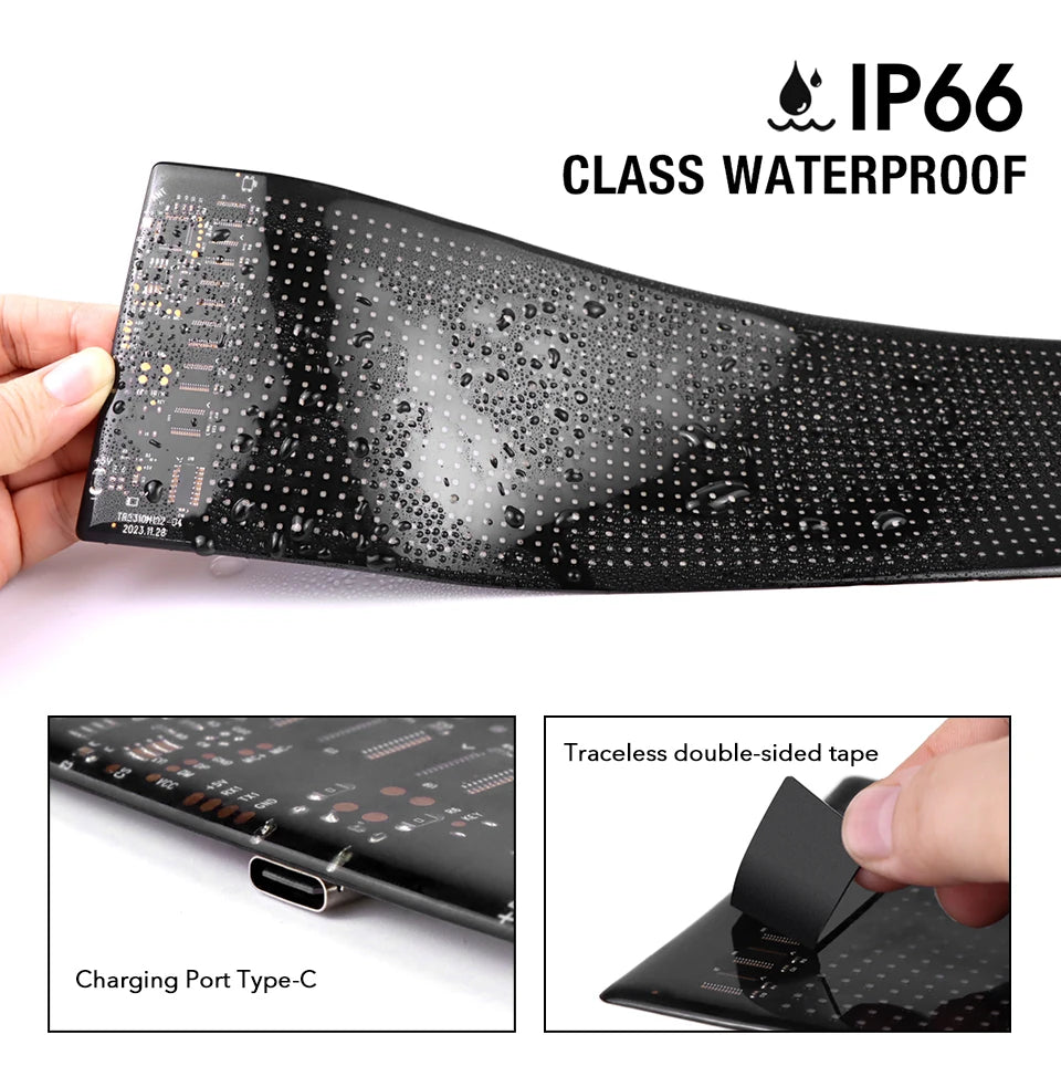 LED Matrix Pixel Screen Panel USB 5V Addressable Scrolling Sign LED Display Bluetooth DIY RGB Pattern Graffiti Text for Car Shop