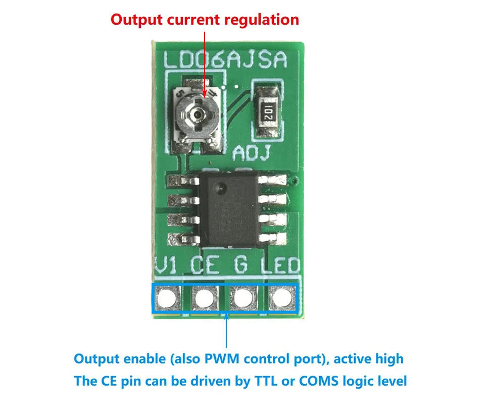 DC 3.3V 3.7V 5V LED Driver 30-1500MA Constant Current Adjustable Module PWM Control Board For USB LED Flashlight 18650 Li-ion