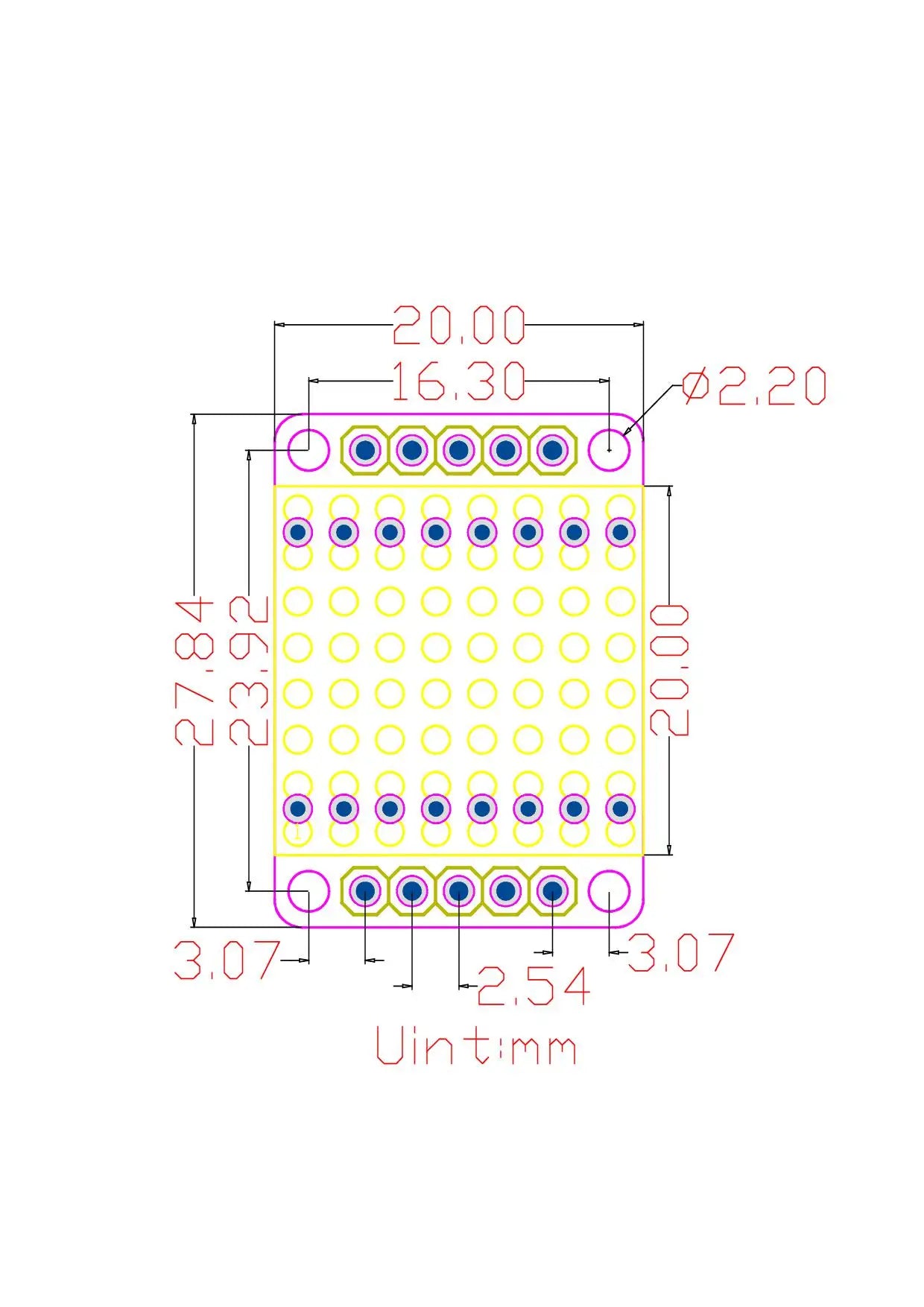 8*8 8*16 8*32 0.7Inch MAX7219 Red/Blue/Green/White Dot Led Matrix MCU Display Control Module 5V Interface Output Input