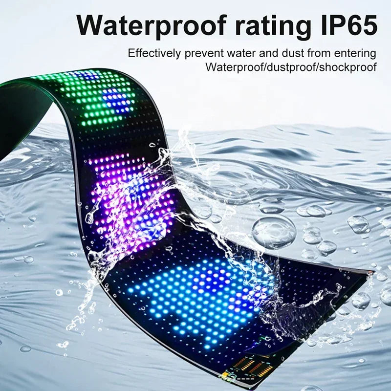2025 New LED Matrix Pixel Panel Demon Eyes LED Display DIY Programmable Flexible for Car Accessories With Keychain Gift