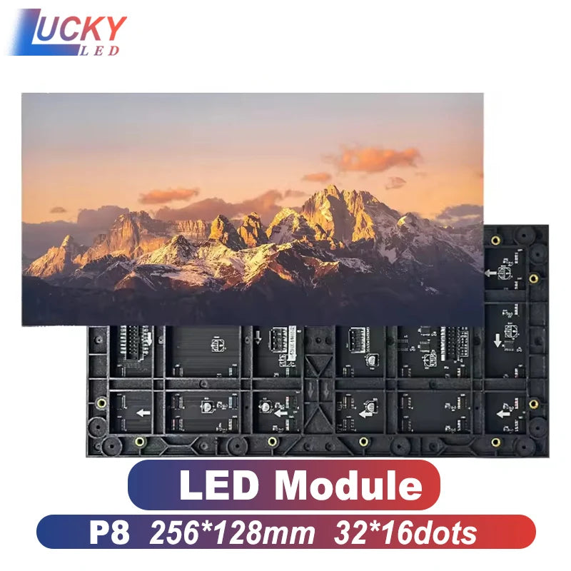 LED Matrix Panel P8 Outdoor 1/4 Scan 3in1 SMD3535 RGB Full Color 256x128mm 32X16Pixels Led Signs Module