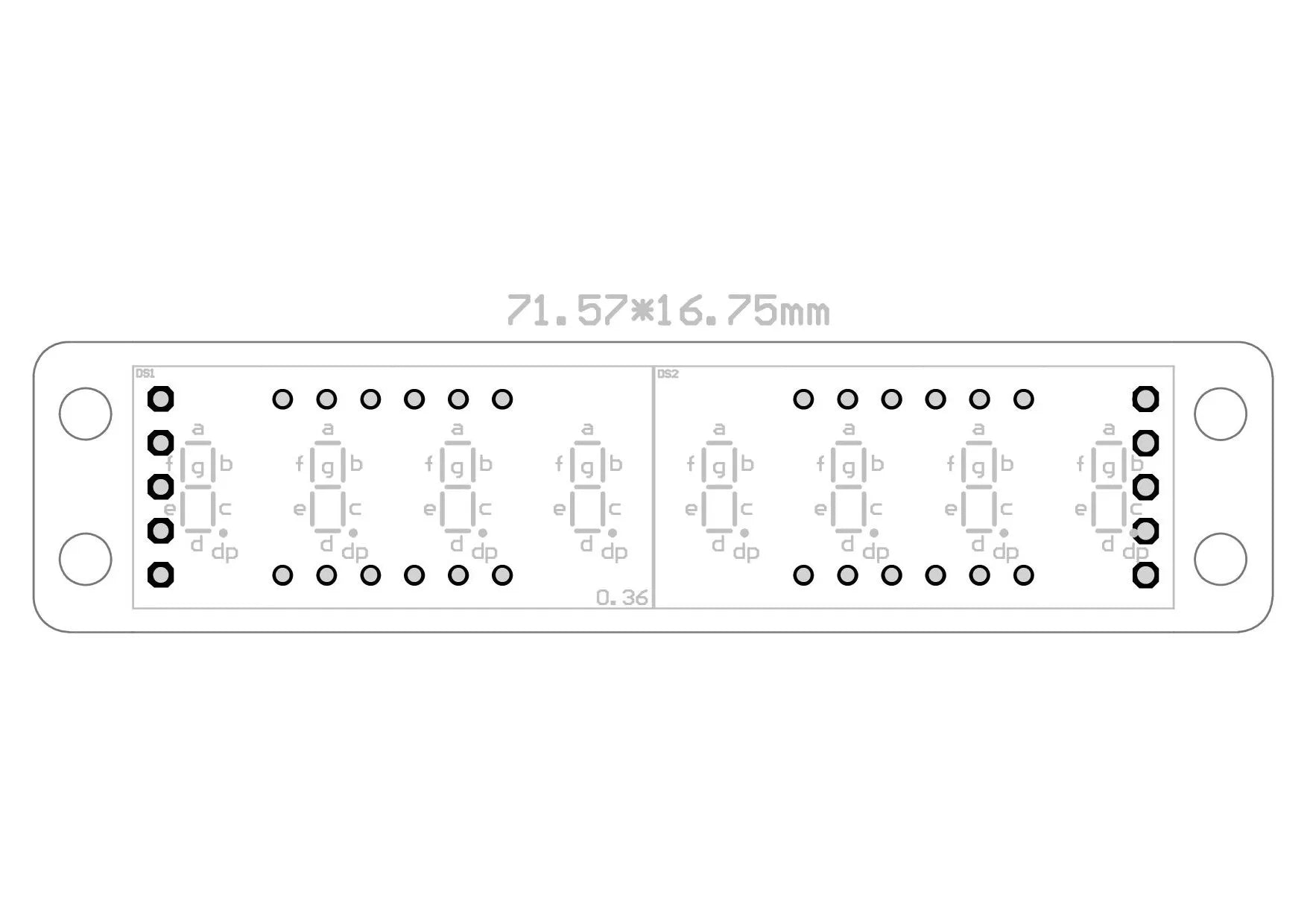 MAX7219 0.36 Inch 8 Bits Digital LED Display 7 Segment Module 5 Color Available for Arduino STM32 STC AVR