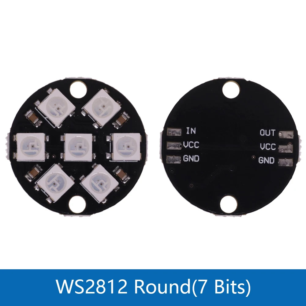 5050 RGB LED Ring 5V 1 3 4 7 8 9 12 16 24Bit 32Bit 64 Bits WS2812 Lamp Light + Integrated Drivers For Arduino Diy  Drivers kit