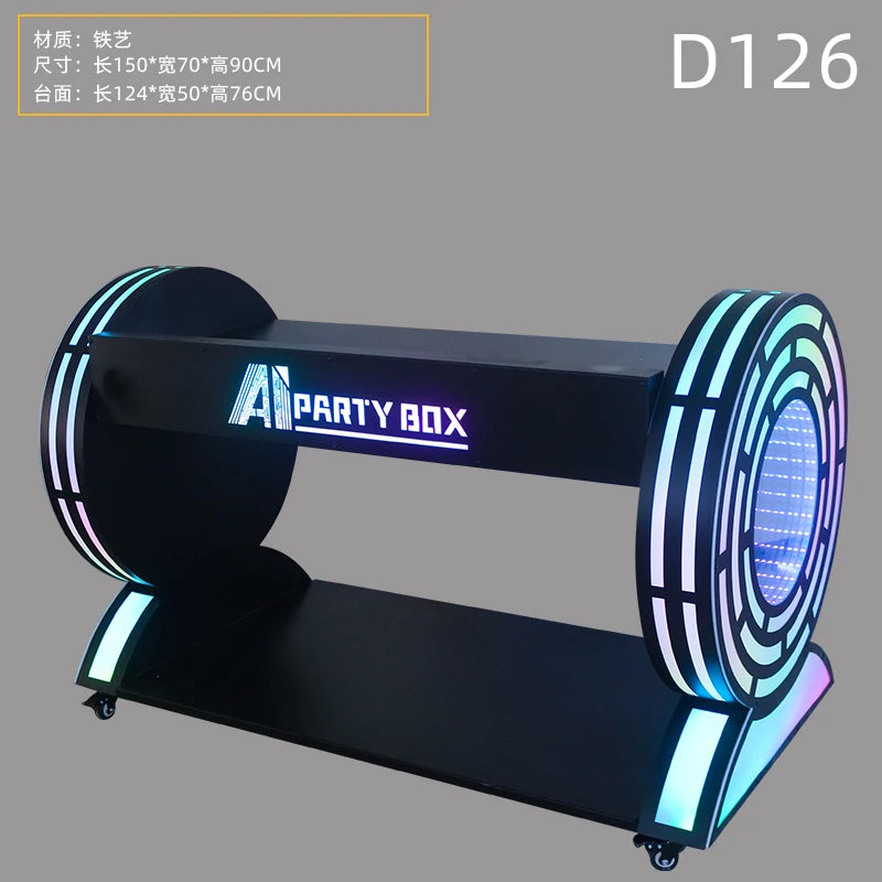 LED DJ Table Rechargeable Luminous Bar Equipment Display Desk Party Nightclub Console Mixing Desk Bar Decor