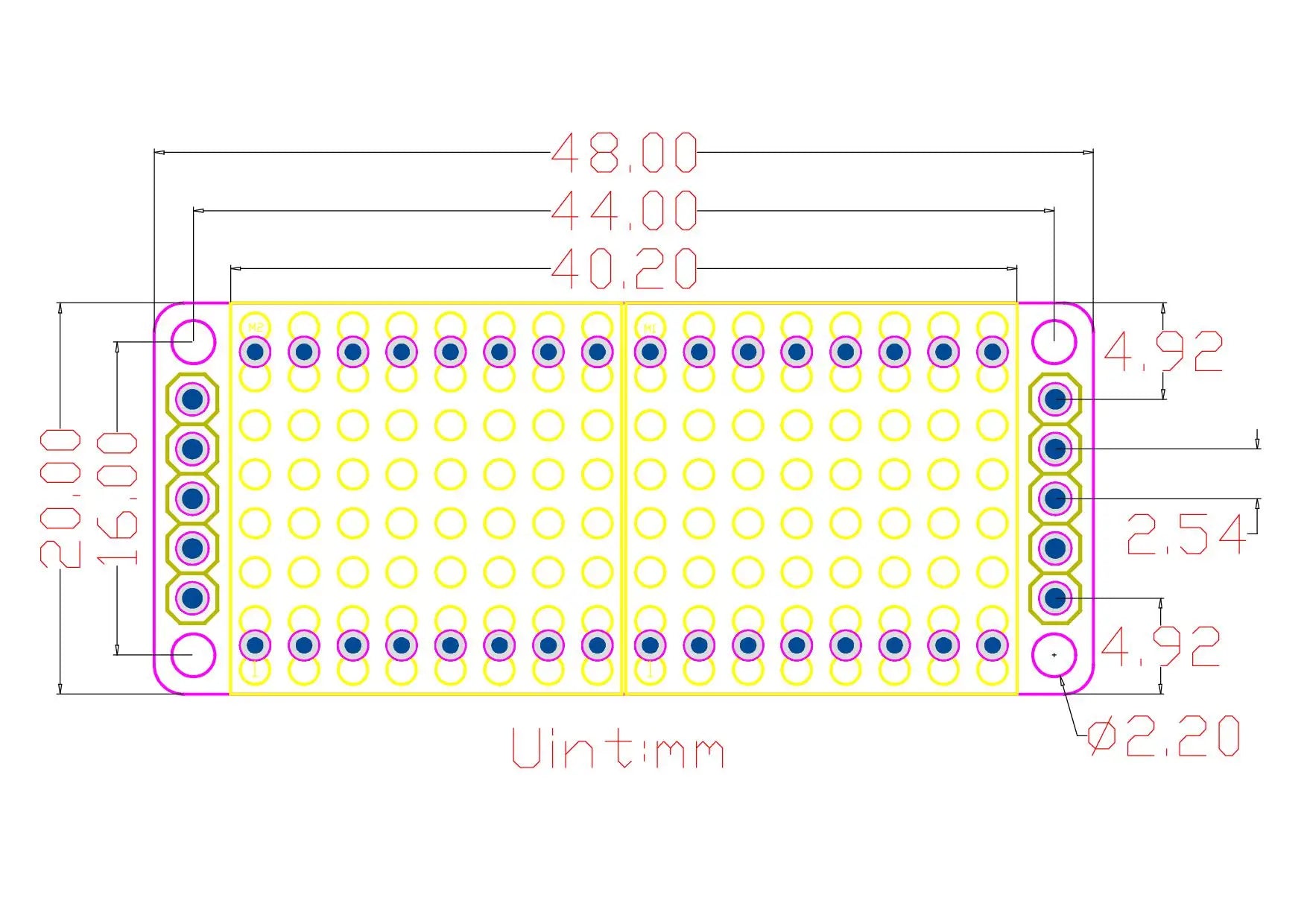 8*8 8*16 8*32 0.7Inch MAX7219 Red/Blue/Green/White Dot Led Matrix MCU Display Control Module 5V Interface Output Input