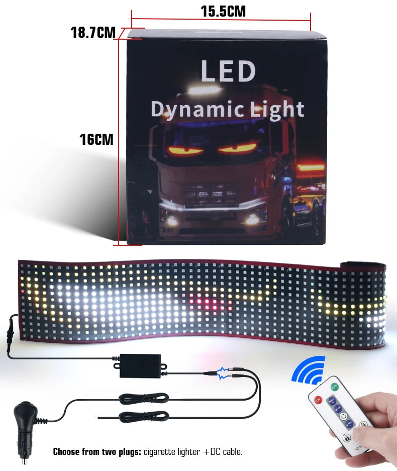 LED DIY Matrix Pixel Panel Led Display APP Control Truck Custom Text Pattern Lighting Flexible Screen Music Mode Devil Eye Light