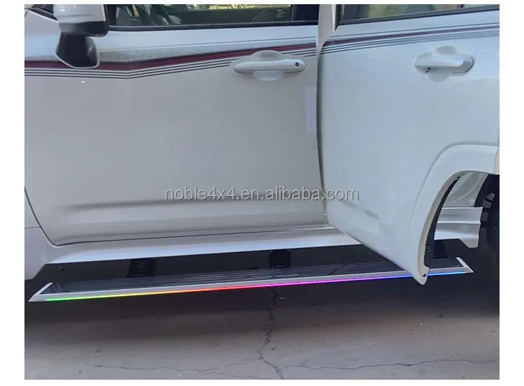 Customized LED LED Light Three Bracket Power Running Boards For LEXUS LX600 Electric Side Foot Step Sports Style Aluminum Alloy