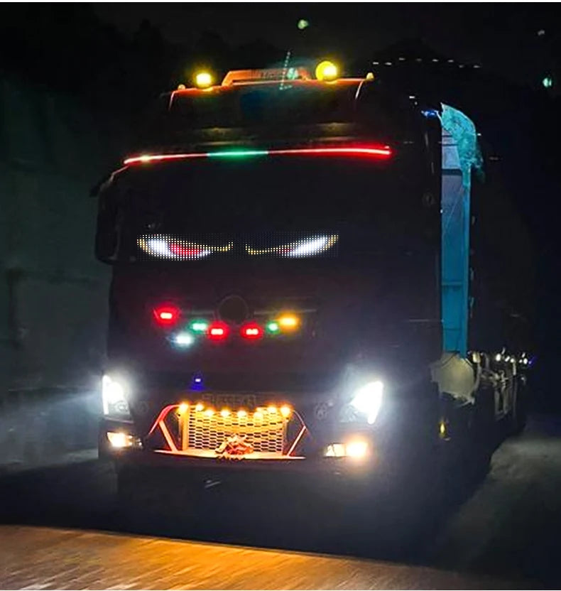 LED DIY Matrix Pixel Panel Led Display APP Control Truck Custom Text Pattern Lighting Flexible Screen Music Mode Devil Eye Light