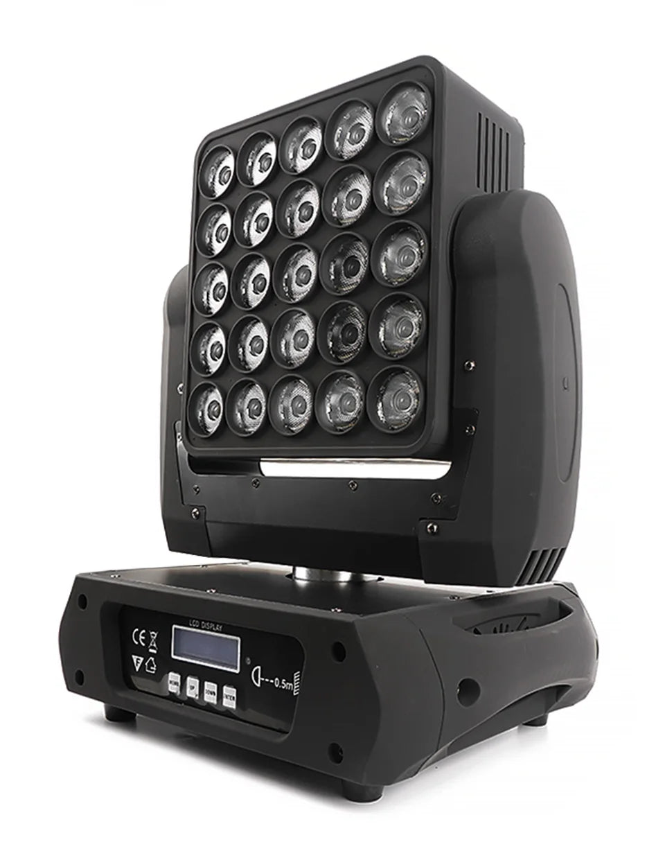 RGBW 4in1 Led Matrix Beam Moving Head Light 12w*25pcs RBG Moving Head Led Moving Head Wash Beam For Stage DJ Party Lights