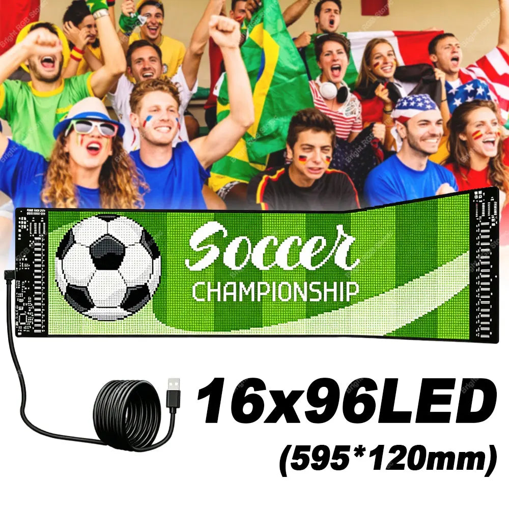 LED DIY Matrix Pixel Panel Led Display Truck Eye Car Sign Animation Bluetooth App Control Programmable Flexible Screen