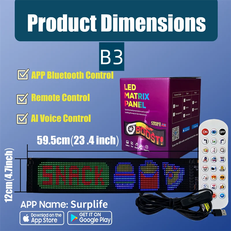 LED Matrix Panel AI Voice Function Devil's Eye Flexible Screen App Control DIY Programmable Lighting for Car Decor Accessories