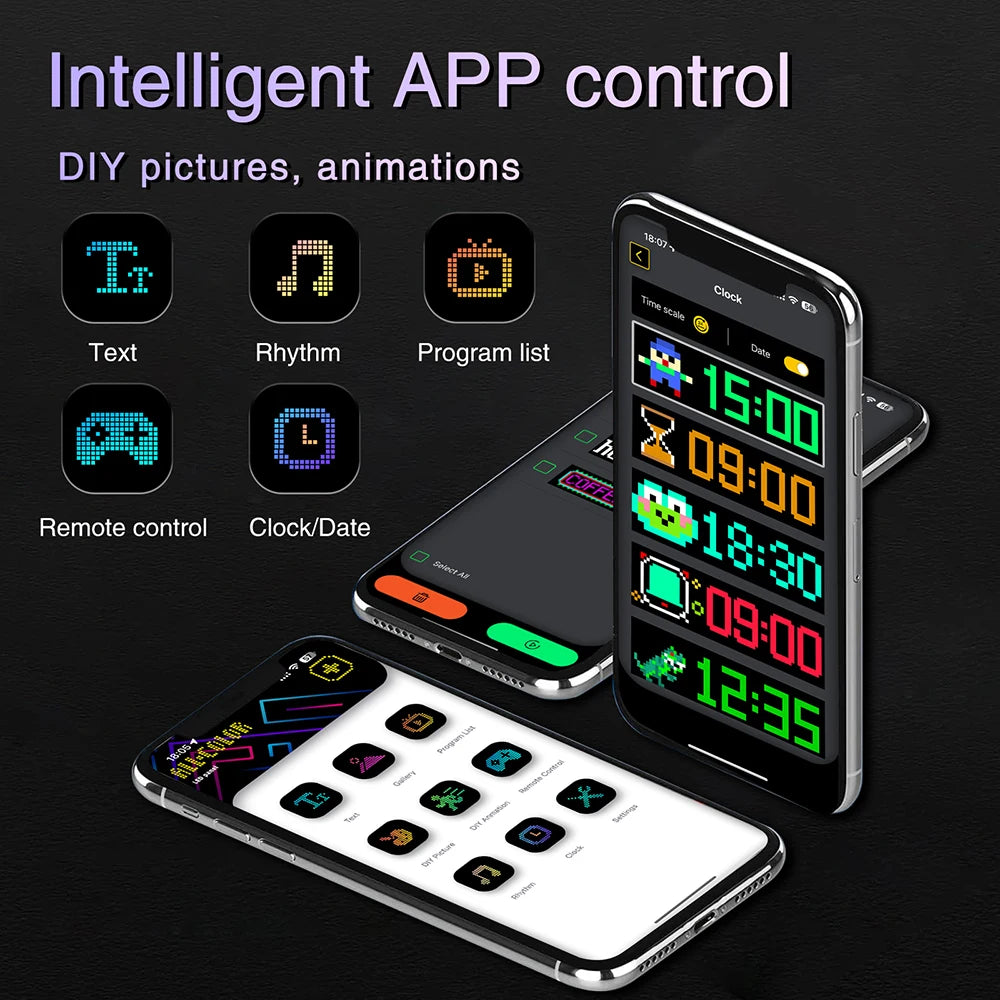 NEW Car Led Matrix Pixel Panel Multilingual USB 5V P65 Waterproof App Programmable Flexible Screen Display for Truck Devil's Eye