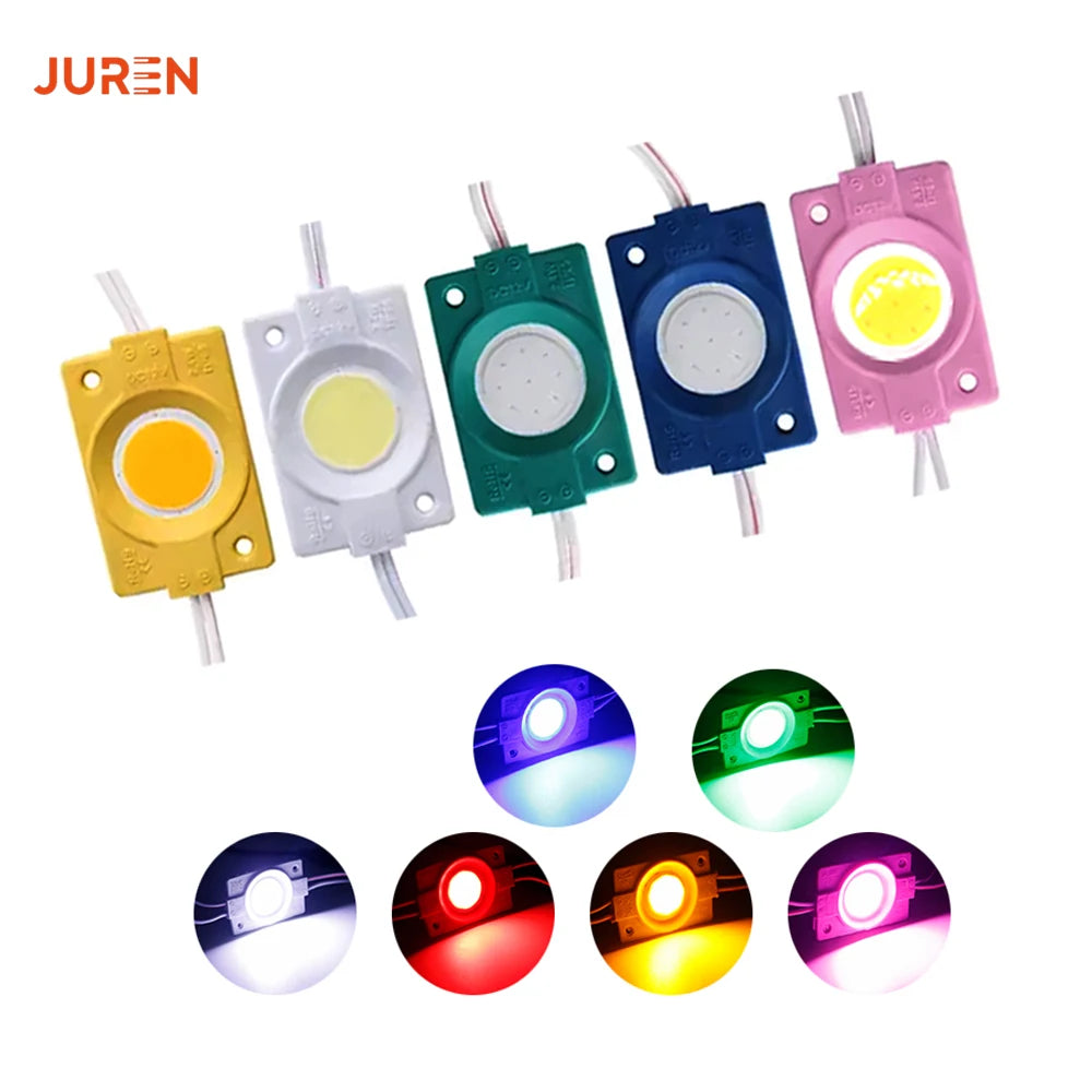 1pcs 12V COB LED Module Waterproof IP65 Shop Banner Advertisement Design Sign Backlight in White Red Green Blue Yellow