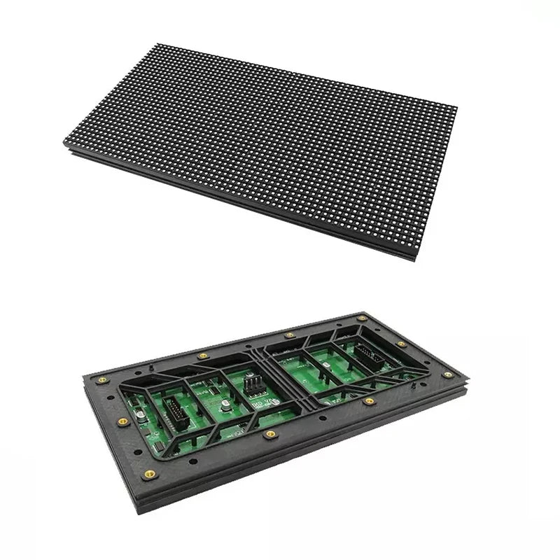 P4 LED Outdoor Matrix Module 256x128mm High Brightness Waterproof 64x32 Pixels 8S Full Color Panel HUB75 Programmable Display