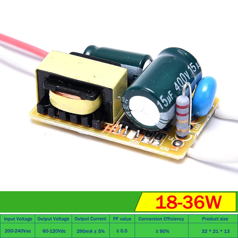 3W 5W 8W 18W 36W LED Light Driver Supply Transformer Radiating Module Board