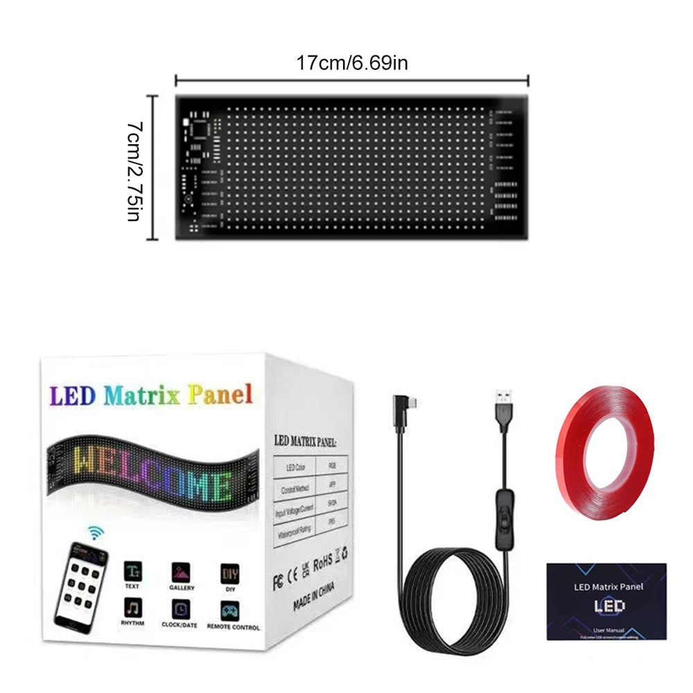 LED Matrix Pixel Panel USB 5V App Control DIY Display Animation Scrolling Pattern Graffiti Scrolling Text Commercial Lighting