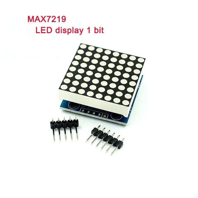 LED Display 4 in 1 MAX7219 Dot Matrix Module 8*8 Common Cathode 5V with DuPont Wires Cable Red/Green for Electronic DIY Projects