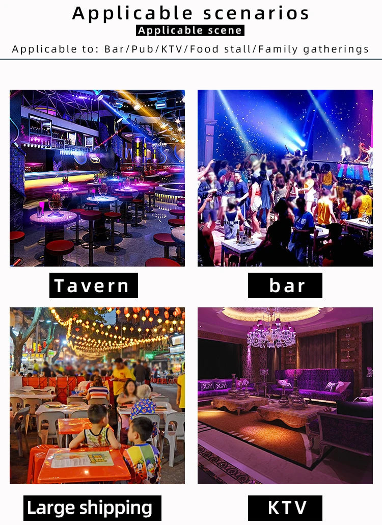 LED DJ Table Rechargeable Luminous Bar Equipment Display Desk Party Nightclub Console Mixing Desk Bar Decor