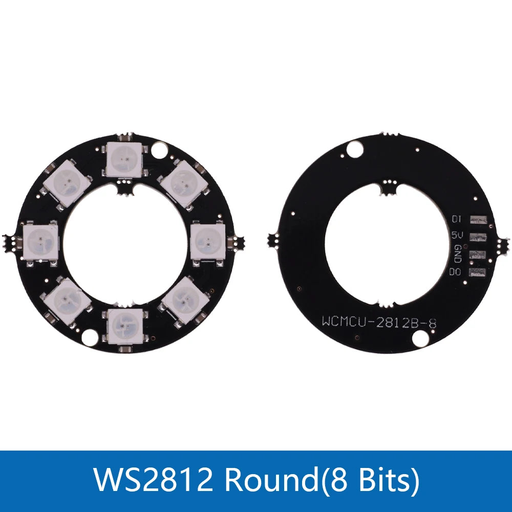 5050 RGB LED Ring 5V 1 3 4 7 8 9 12 16 24Bit 32Bit 64 Bits WS2812 Lamp Light + Integrated Drivers For Arduino Diy  Drivers kit
