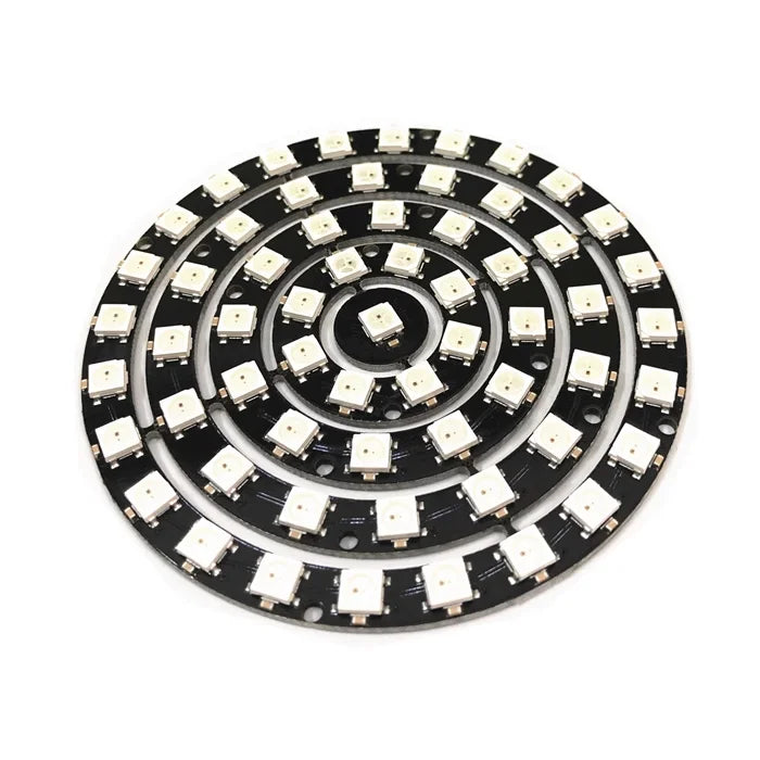 5050 RGB LED Ring 5V 1 3 4 7 8 9 12 16 24Bit 32Bit 64 Bits WS2812 Lamp Light + Integrated Drivers For Arduino Diy  Drivers kit