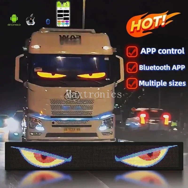 NEW Car Led Matrix Pixel Panel Multilingual USB 5V P65 Waterproof App Programmable Flexible Screen Display for Truck Devil's Eye