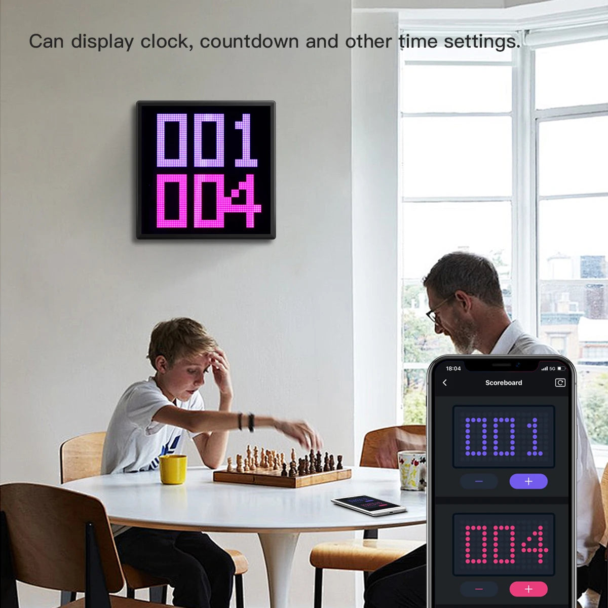 LED RGB Matrix Panel Smart Picture Frame Advertising Light Sign Digital Display Matrix Pixel Screen Bluetooth APP Animation Fun