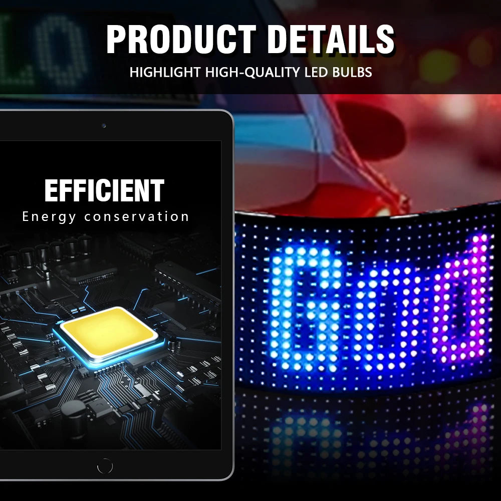 LED Matrix Panel AI Voice Function Devil's Eye Flexible Screen App Control DIY Programmable Lighting for Car Decor Accessories