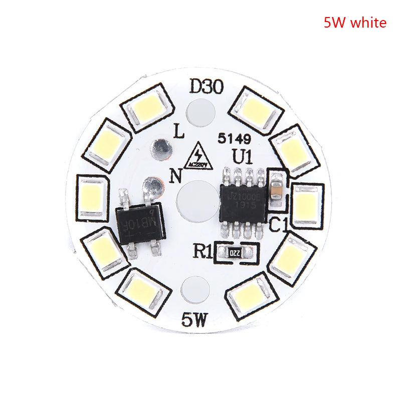 LED Bulb Patch Lamp SMD Plate Circular Module Light Source Plate For Bulb Light