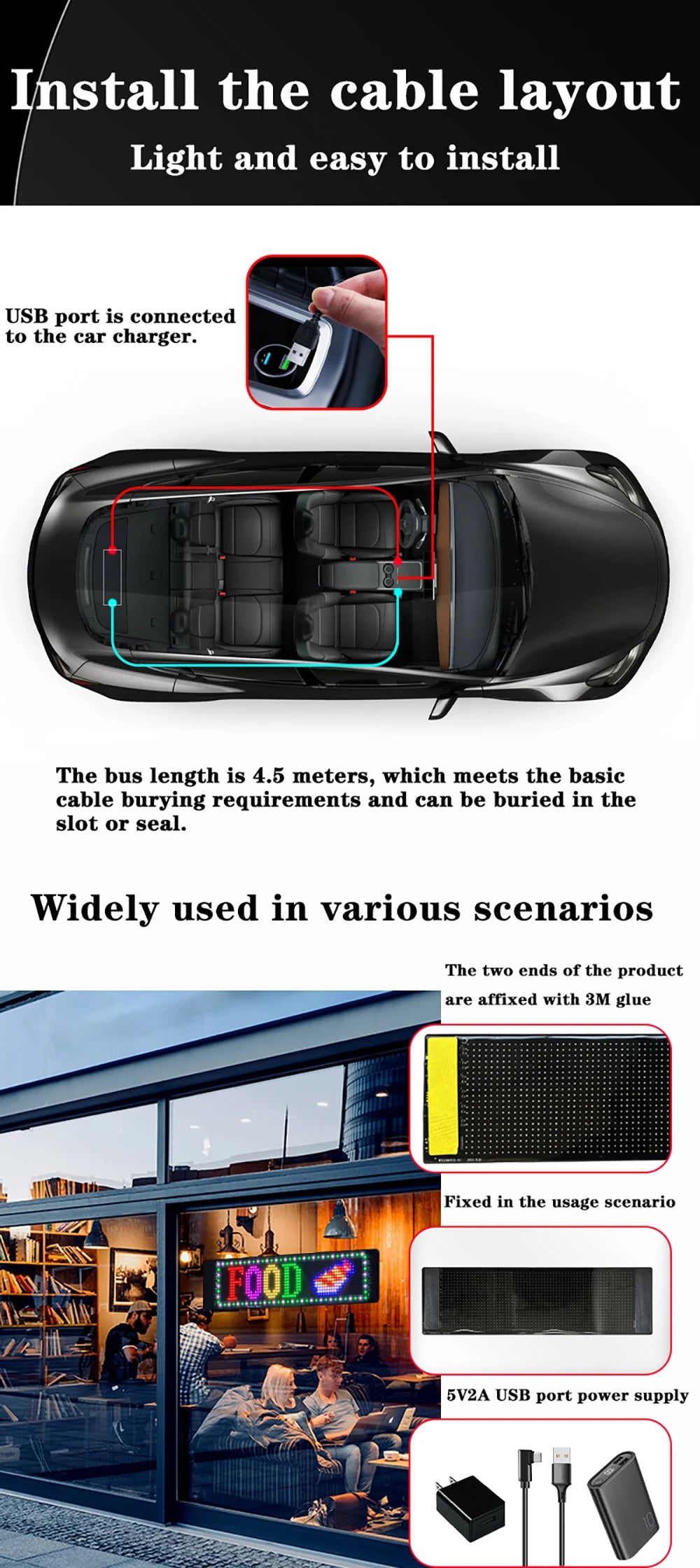 2025 New LED Matrix Pixel Panel Demon Eyes LED Display DIY Programmable Flexible for Car Accessories With Keychain Gift