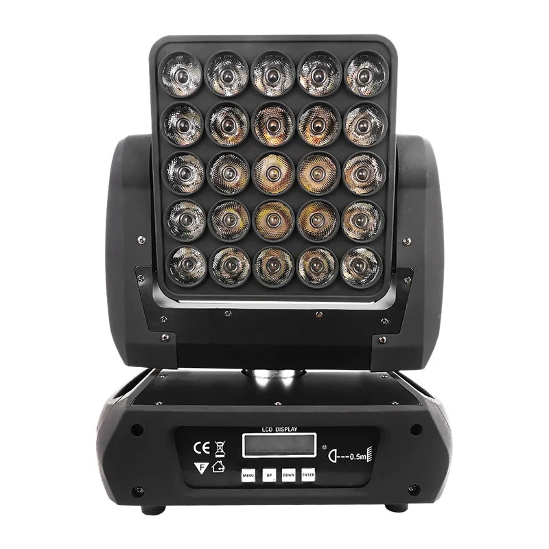 RGBW 4in1 Led Matrix Beam Moving Head Light 12w*25pcs RBG Moving Head Led Moving Head Wash Beam For Stage DJ Party Lights