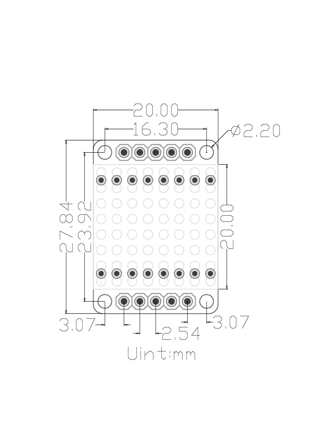 8*8 8*16 8*32 0.7Inch MAX7219 Red/Blue/Green/White Dot Led Matrix MCU Display Control Module 5V Interface Output Input